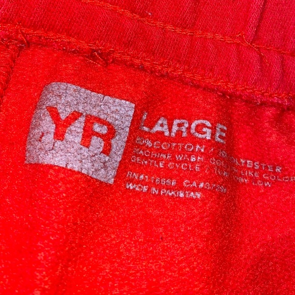 Young & reckless logo Red joggers sweat pants size large - Picture 3 of 3